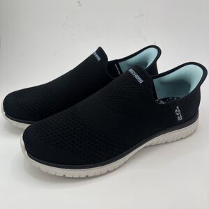 Skechers Slip-ins Shoes Womens 8 Black White Mesh Hands Free Walking Sneakers